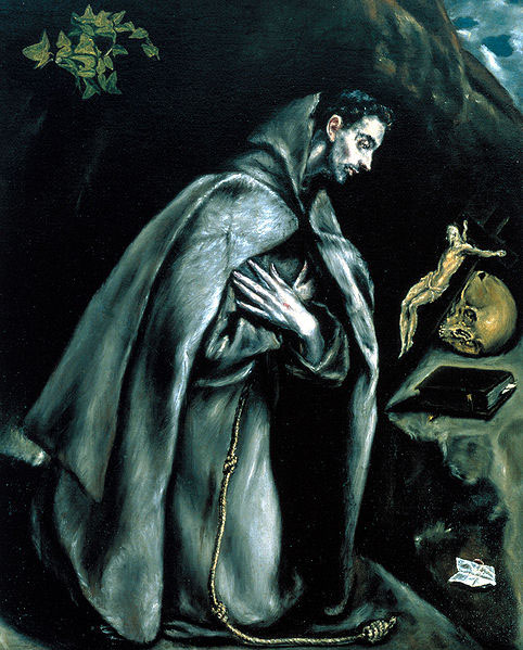 St Francis in Prayer before the Crucifix or Saint Francis Kneeling in Meditation